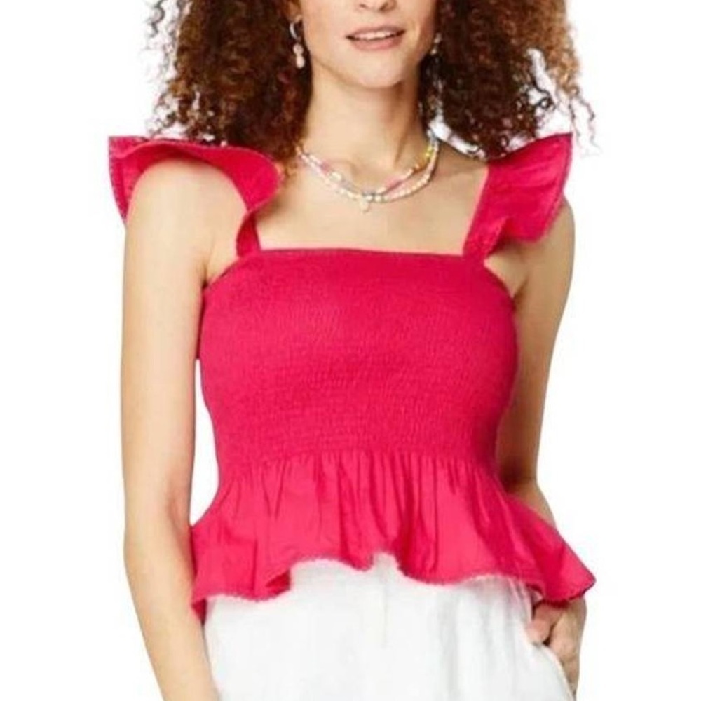 NWT Roller Rabbit Size Medium Sleeveless Smocked Dove Top in Hot Pink $128 - Picture 5 of 5